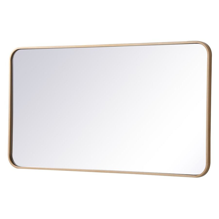 MR802240BR Evermore 22" x 40" Metal Framed Rectangular Mirror in Brass