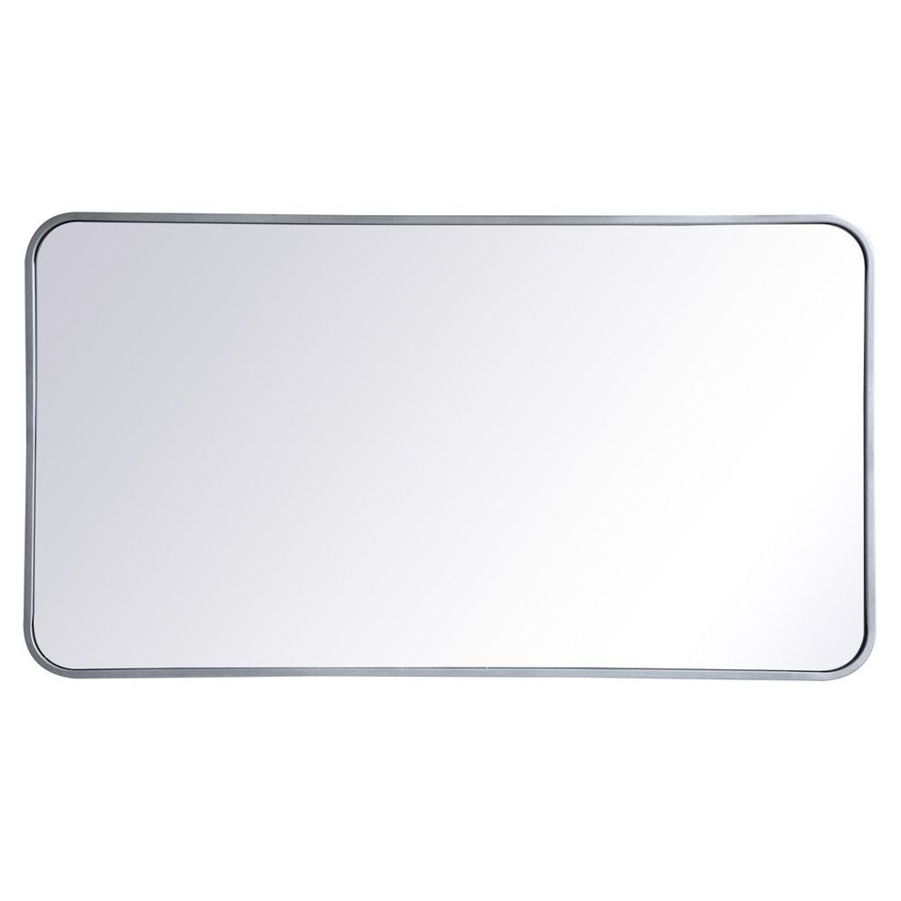 MR802240S Evermore 22" x 40" Metal Framed Rectangular Mirror in Silver