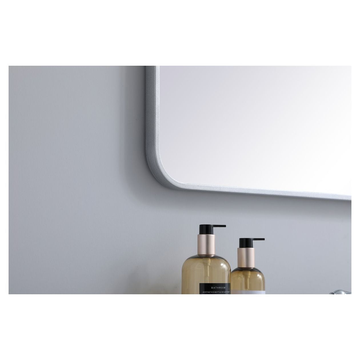MR802240S Evermore 22" x 40" Metal Framed Rectangular Mirror in Silver