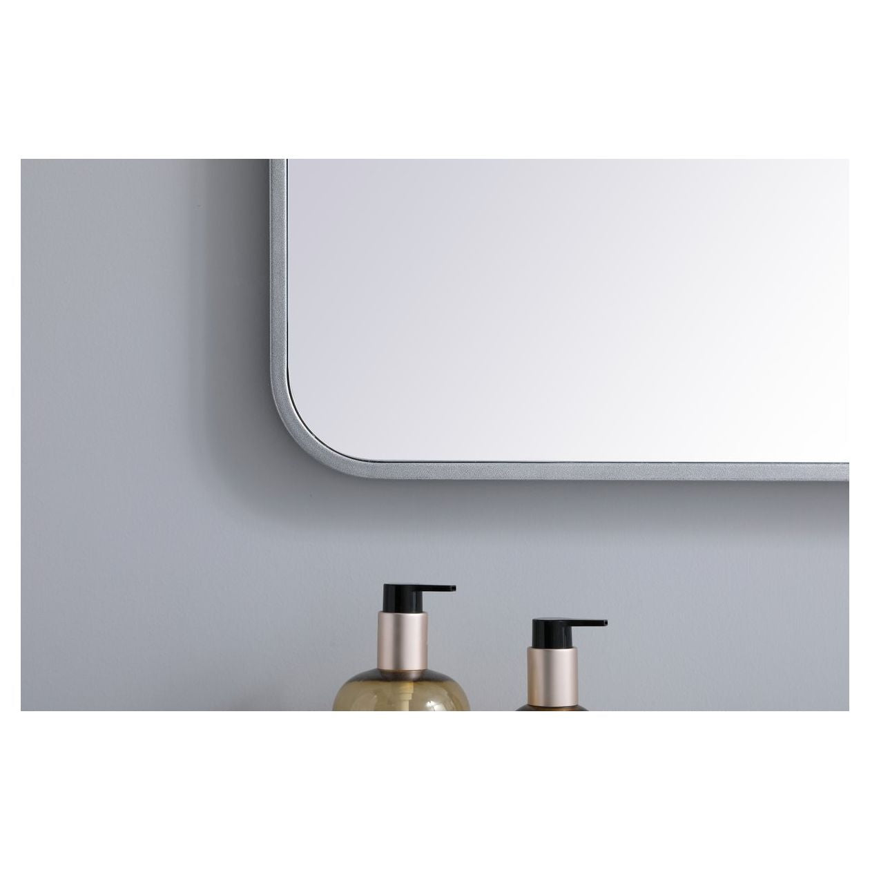MR802240S Evermore 22" x 40" Metal Framed Rectangular Mirror in Silver