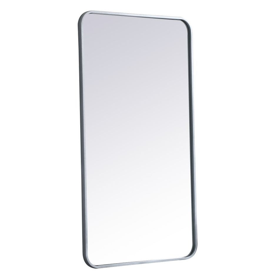 MR802240S Evermore 22" x 40" Metal Framed Rectangular Mirror in Silver