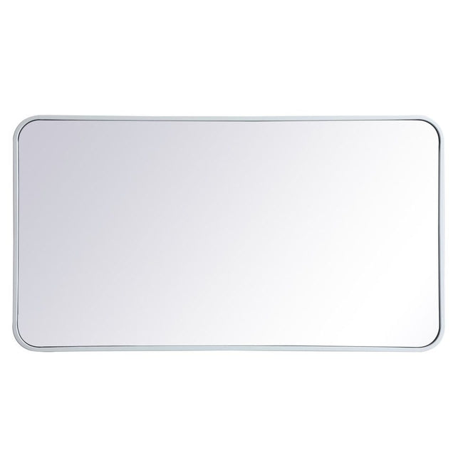 MR802240WH Evermore 22" x 40" Metal Framed Rectangular Mirror in White