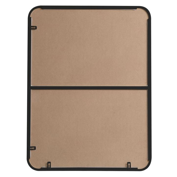 MR802432BK Evermore 24" x 32" Metal Framed Rectangular Mirror in Black