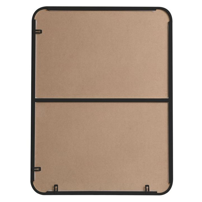 MR802432BK Evermore 24" x 32" Metal Framed Rectangular Mirror in Black