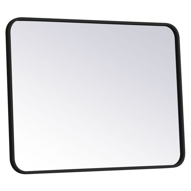 MR802432BK Evermore 24" x 32" Metal Framed Rectangular Mirror in Black