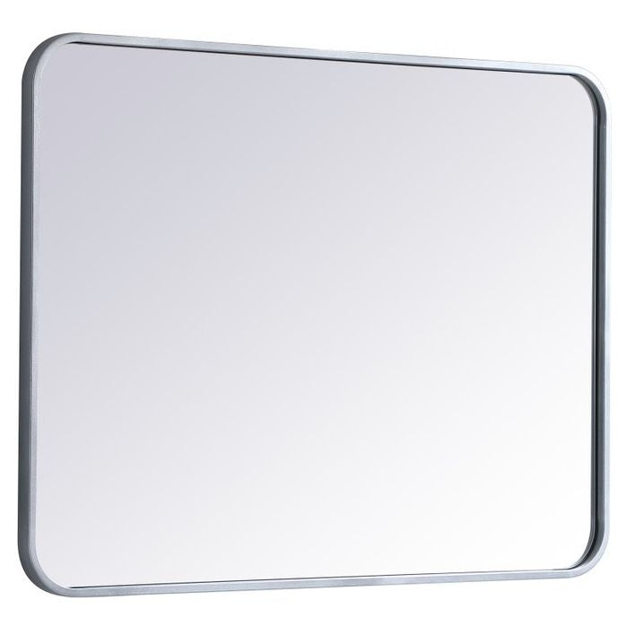 MR802432S Evermore 24" x 32" Metal Framed Rectangular Mirror in Silver