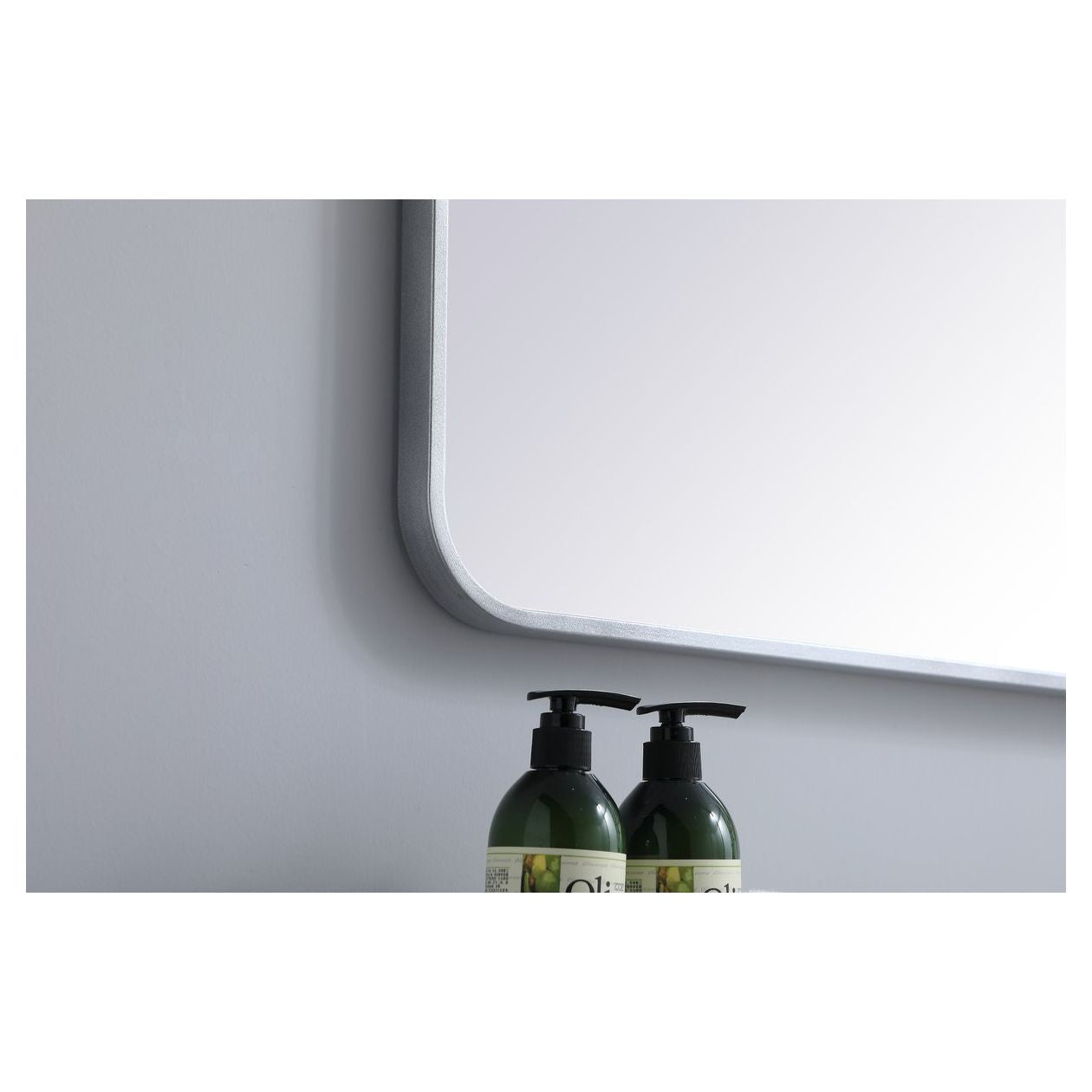 MR802432S Evermore 24" x 32" Metal Framed Rectangular Mirror in Silver