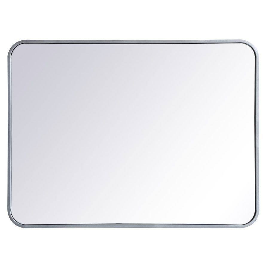 MR802432S Evermore 24" x 32" Metal Framed Rectangular Mirror in Silver