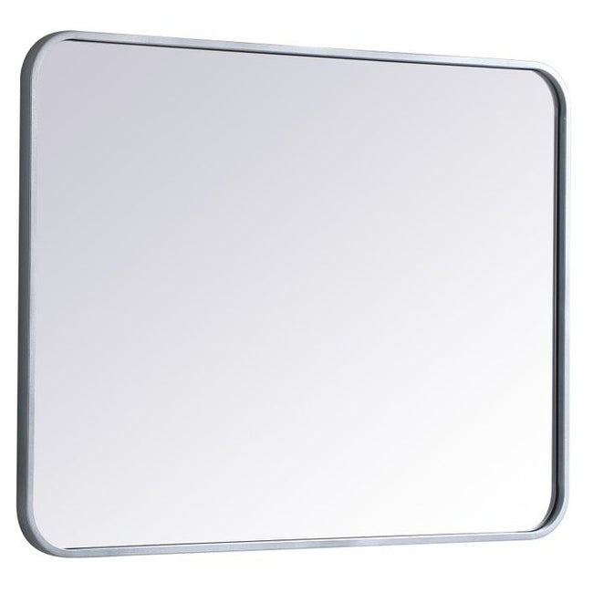 MR802432S Evermore 24" x 32" Metal Framed Rectangular Mirror in Silver