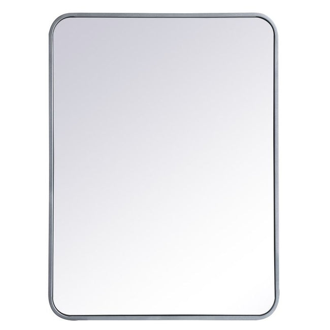 MR802432S Evermore 24" x 32" Metal Framed Rectangular Mirror in Silver