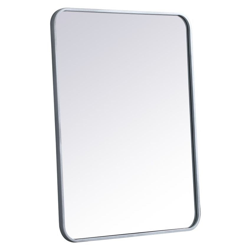 MR802432S Evermore 24" x 32" Metal Framed Rectangular Mirror in Silver
