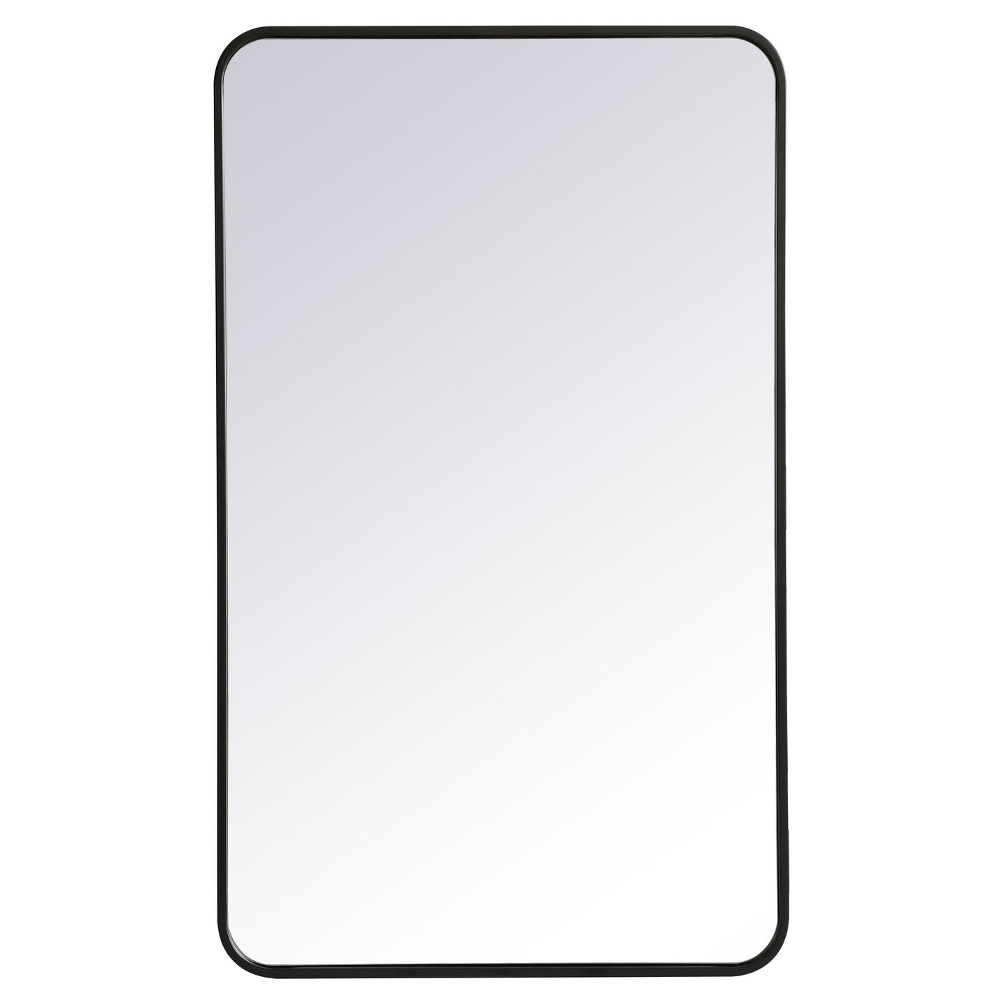 MR802440BK Evermore 24" x 40" Metal Framed Rectangular Mirror in Black