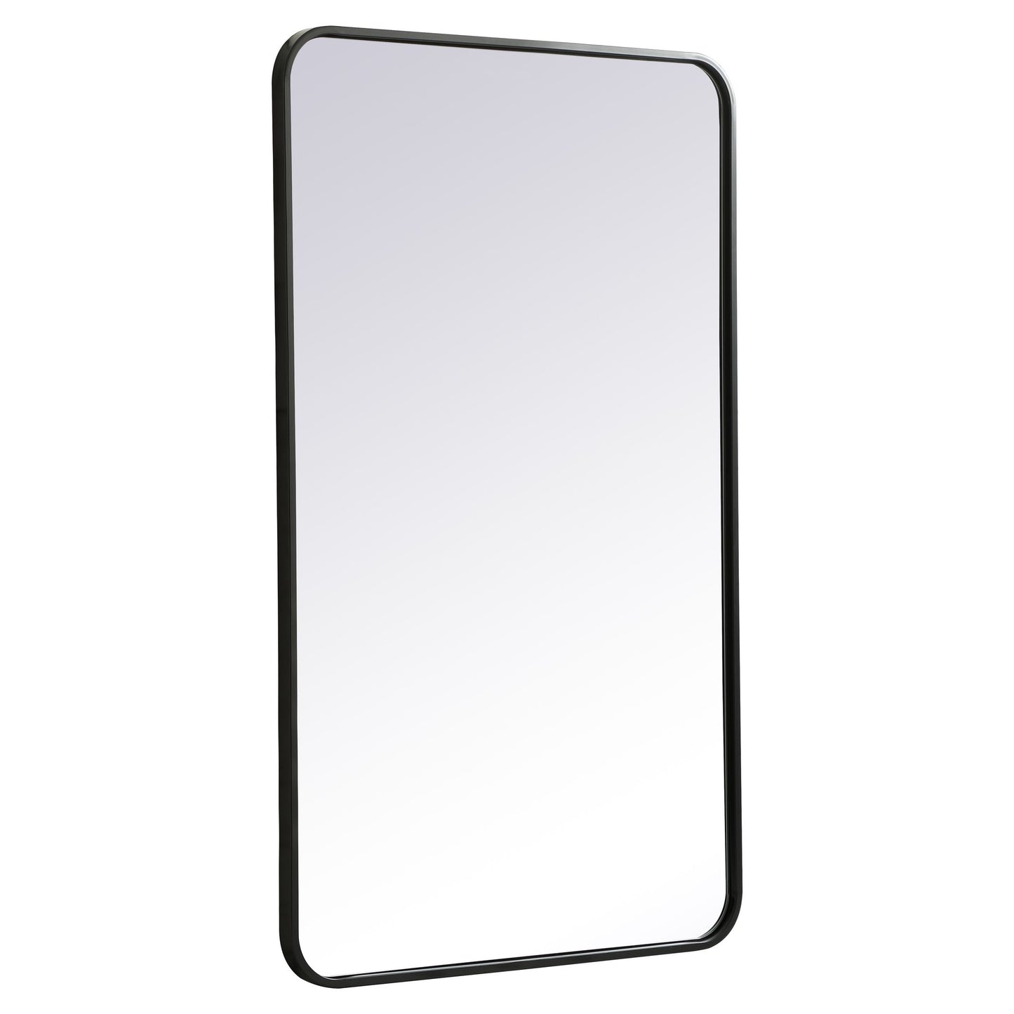 MR802440BK Evermore 24" x 40" Metal Framed Rectangular Mirror in Black