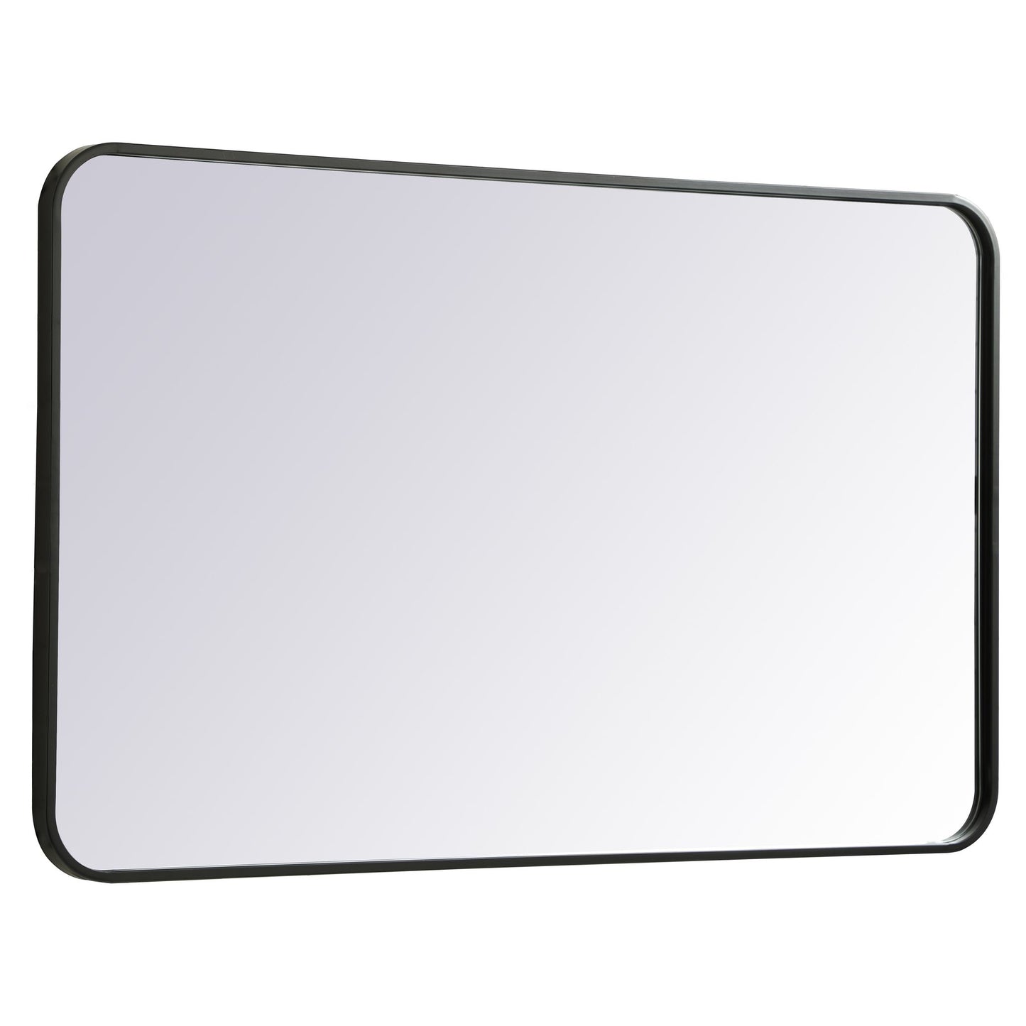MR802440BK Evermore 24" x 40" Metal Framed Rectangular Mirror in Black