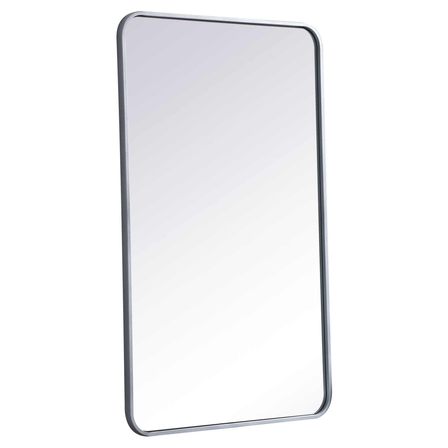 MR802440S Evermore 24" x 40" Metal Framed Rectangular Mirror in Silver