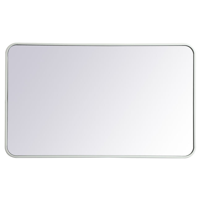 MR802440WH Evermore 24" x 40" Metal Framed Rectangular Mirror in White