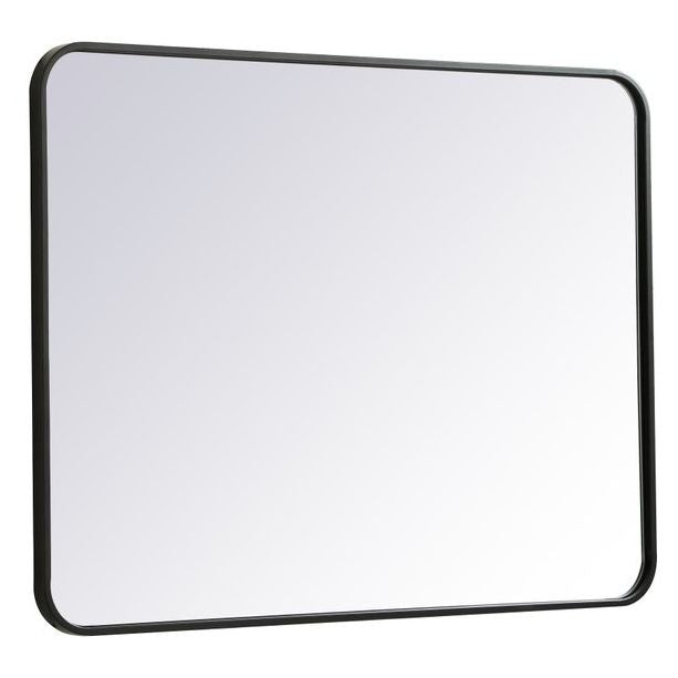 MR802736BK Evermore 27" x 36" Metal Framed Rectangular Mirror in Black