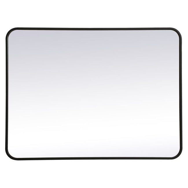 MR802736BK Evermore 27" x 36" Metal Framed Rectangular Mirror in Black