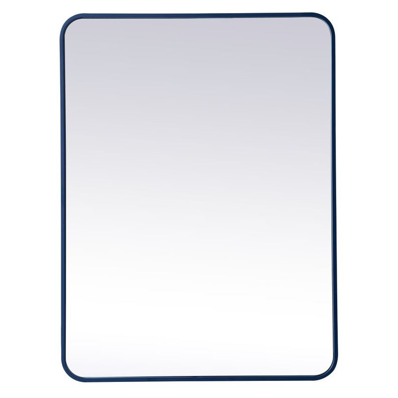 MR802736BL Evermore 27" x 36" Metal Framed Rectangular Mirror in Blue