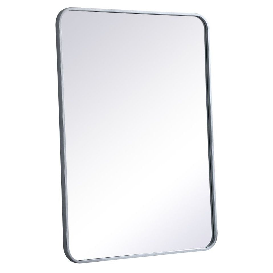 MR802736S Evermore 27" x 36" Metal Framed Rectangular Mirror in Silver
