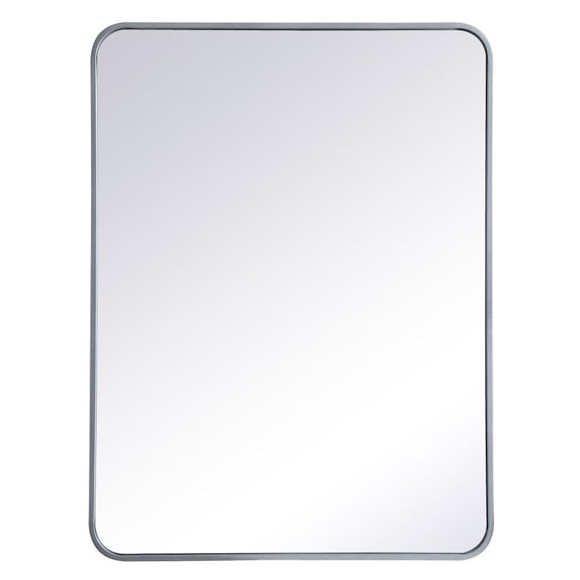 MR802736S Evermore 27" x 36" Metal Framed Rectangular Mirror in Silver