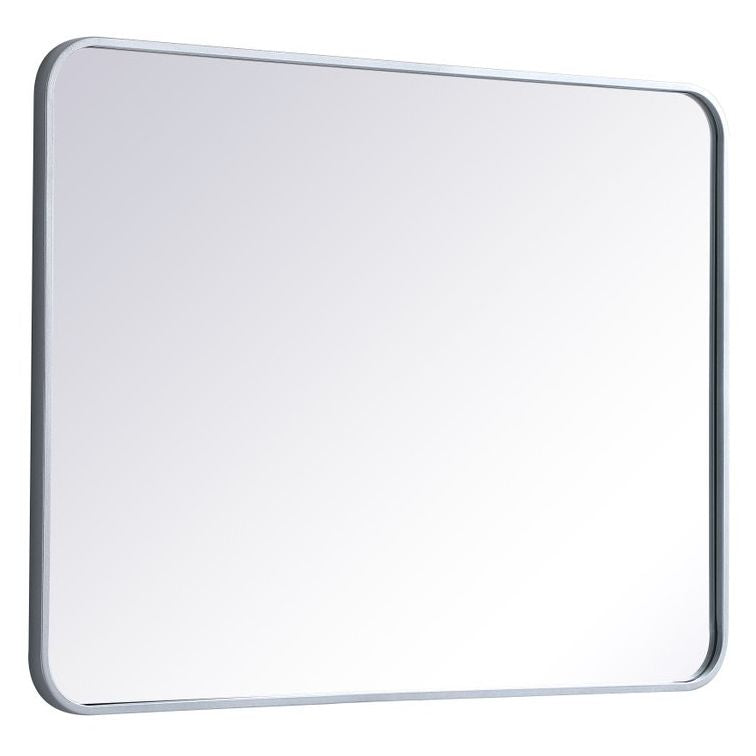MR802736S Evermore 27" x 36" Metal Framed Rectangular Mirror in Silver