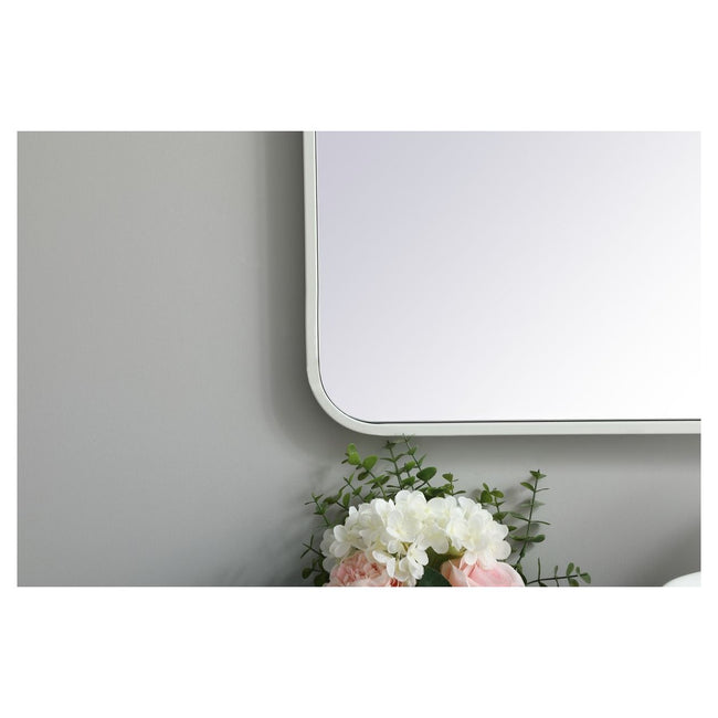 MR802736WH Evermore 27" x 36" Metal Framed Rectangular Mirror in White