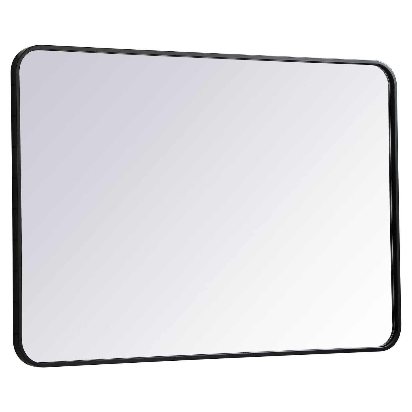MR802740BK Evermore 27" x 40" Metal Framed Rectangular Mirror in Black