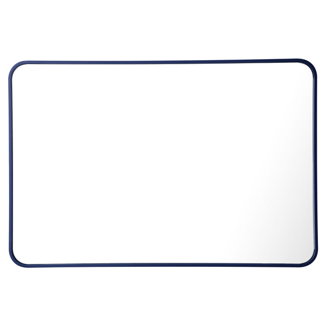 MR802740BL Evermore 27" x 40" Metal Framed Rectangular Mirror in Blue
