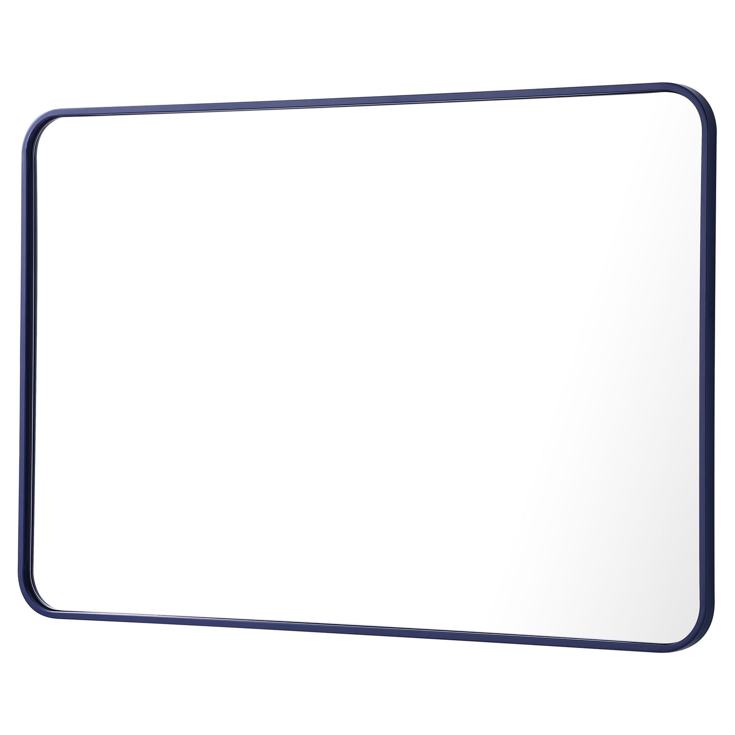 MR802740BL Evermore 27" x 40" Metal Framed Rectangular Mirror in Blue