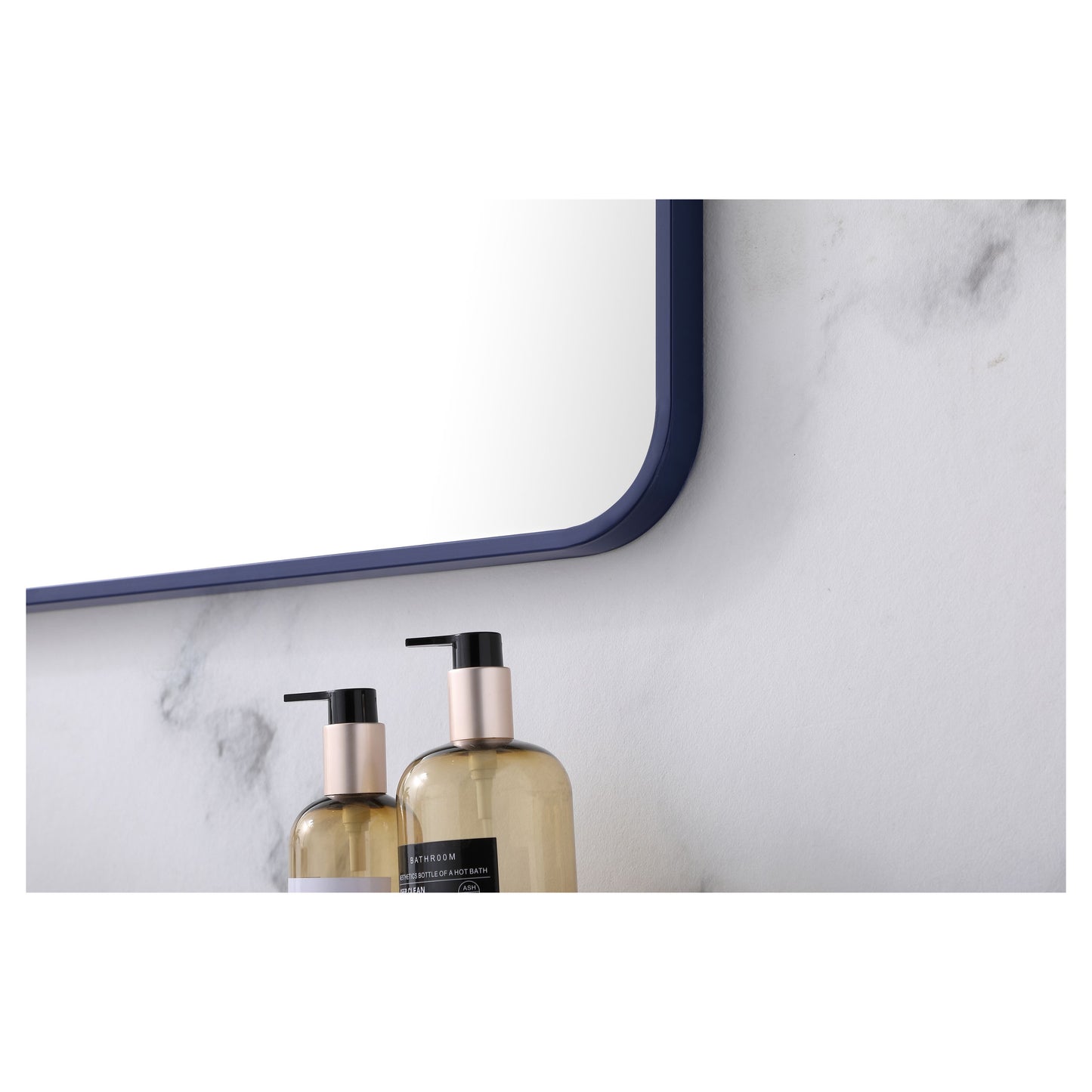 MR802740BL Evermore 27" x 40" Metal Framed Rectangular Mirror in Blue