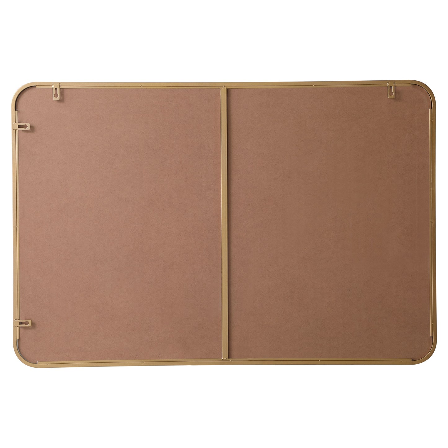 MR802740BR Evermore 27" x 40" Metal Framed Rectangular Mirror in Brass