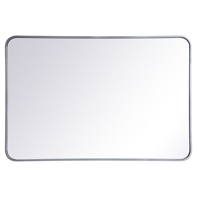 MR802740S Evermore 27" x 40" Metal Framed Rectangular Mirror in Silver