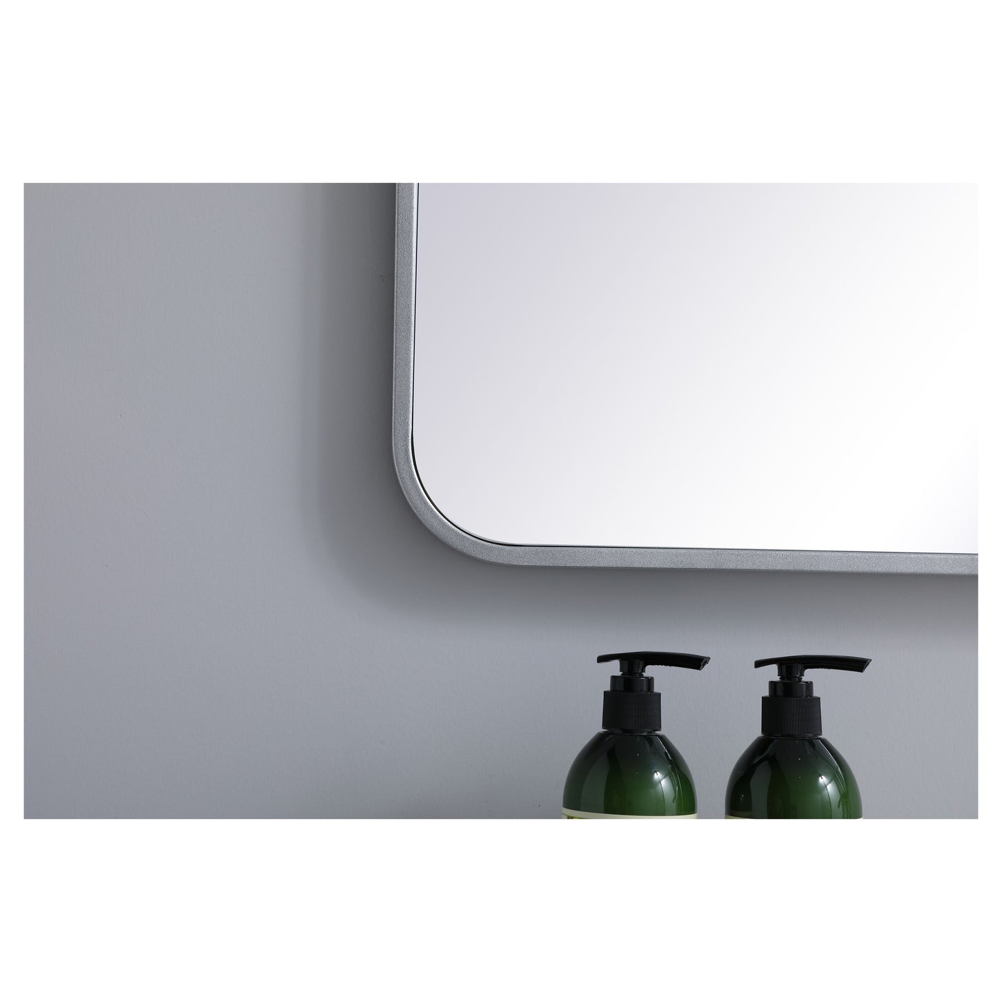 MR802740S Evermore 27" x 40" Metal Framed Rectangular Mirror in Silver