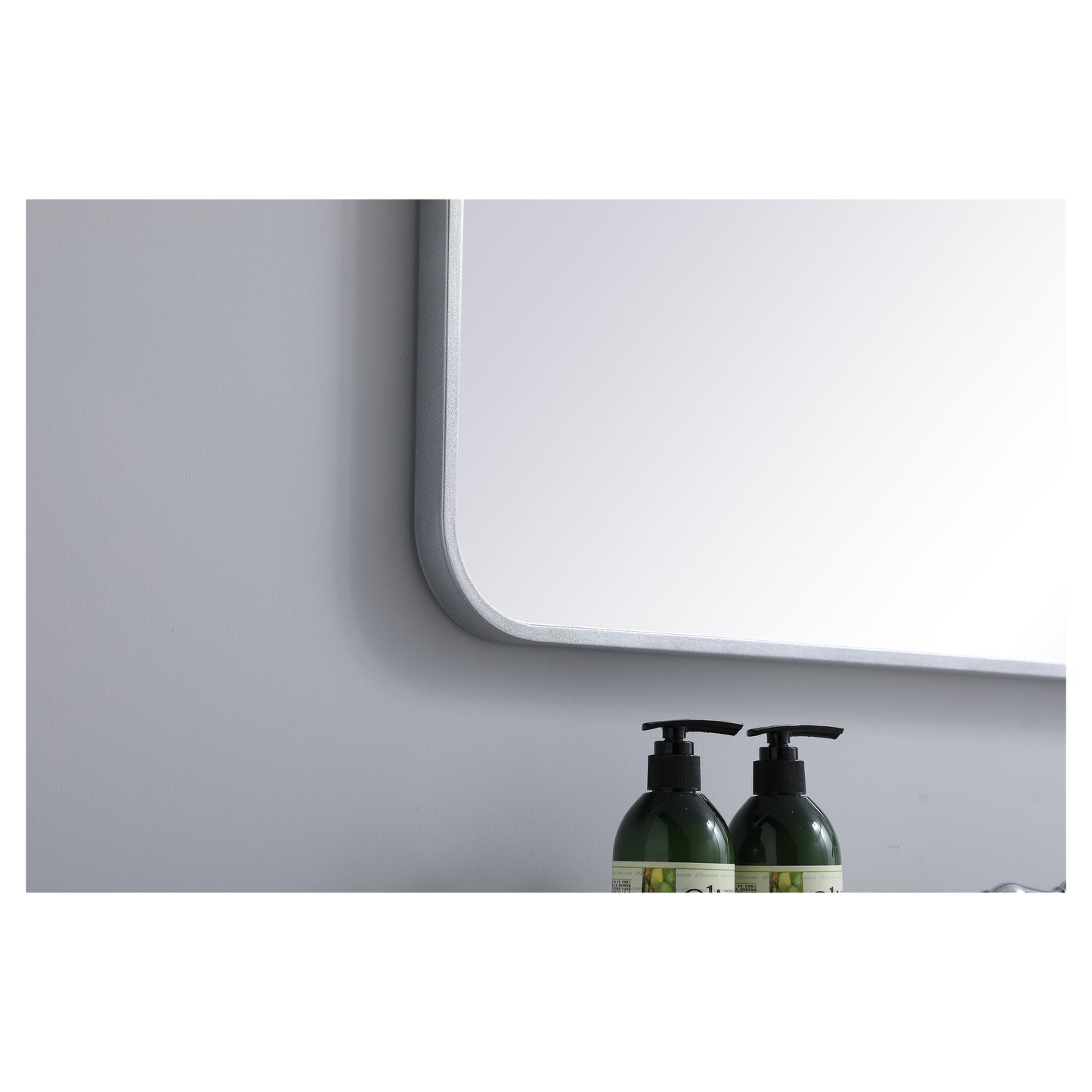 MR802740S Evermore 27" x 40" Metal Framed Rectangular Mirror in Silver