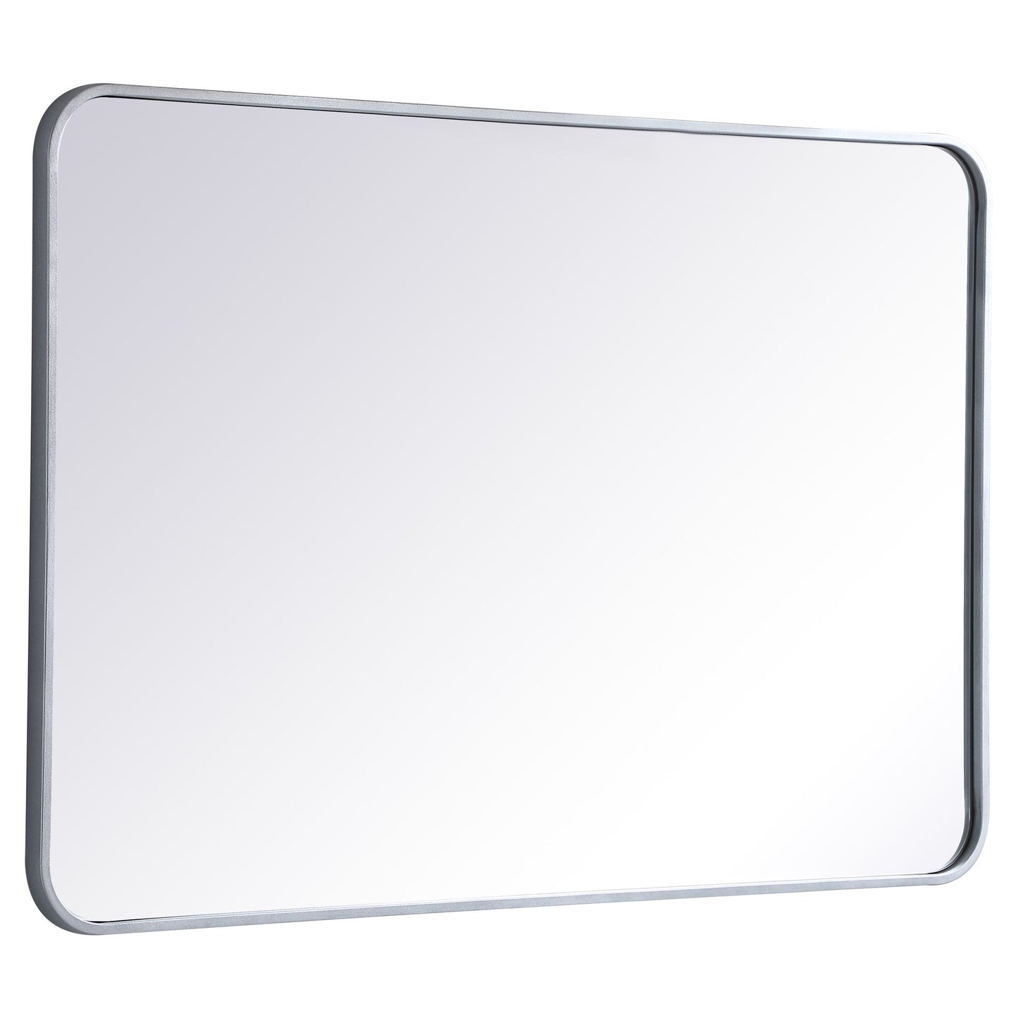 MR802740S Evermore 27" x 40" Metal Framed Rectangular Mirror in Silver