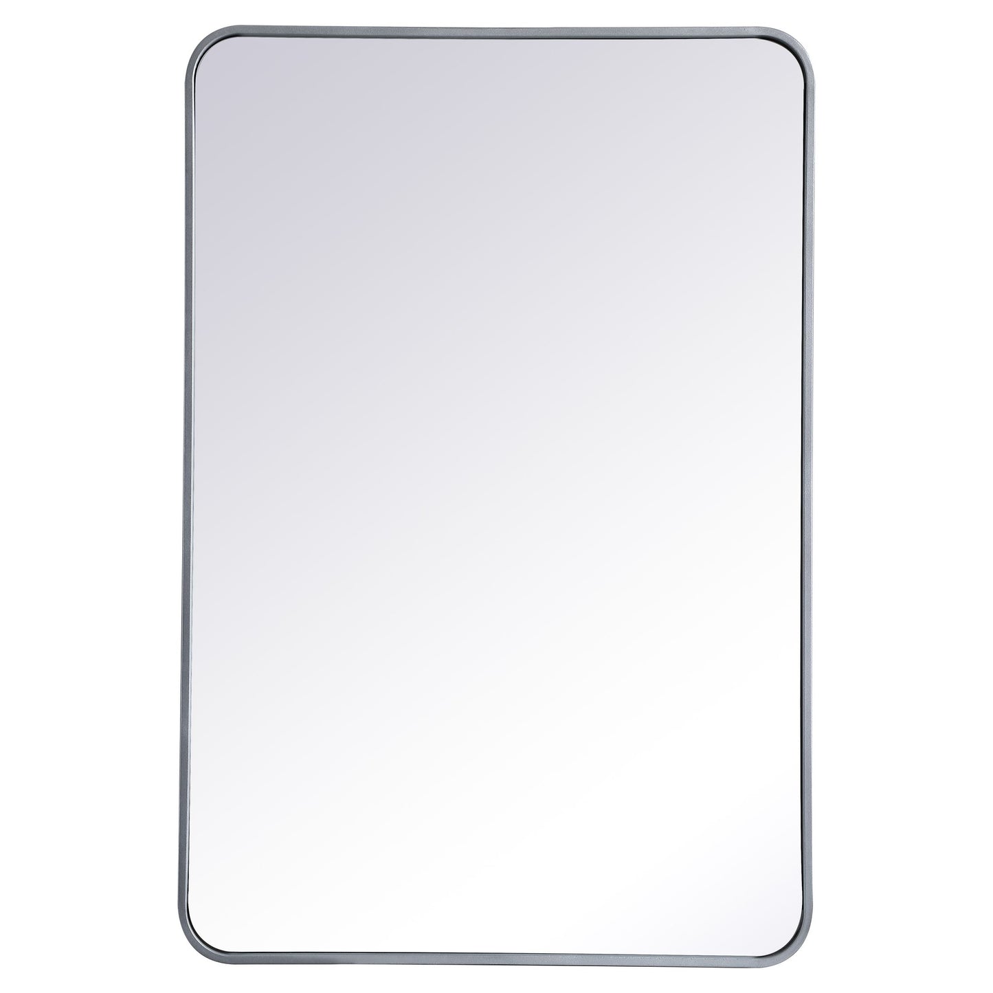 MR802740S Evermore 27" x 40" Metal Framed Rectangular Mirror in Silver
