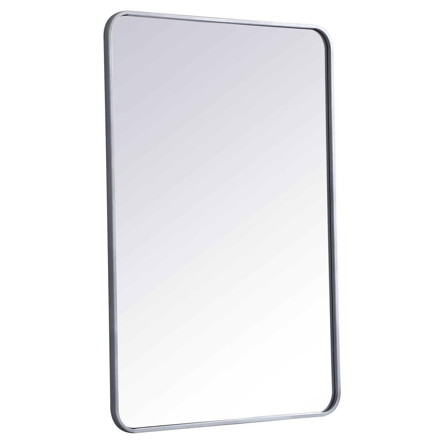MR802740S Evermore 27" x 40" Metal Framed Rectangular Mirror in Silver