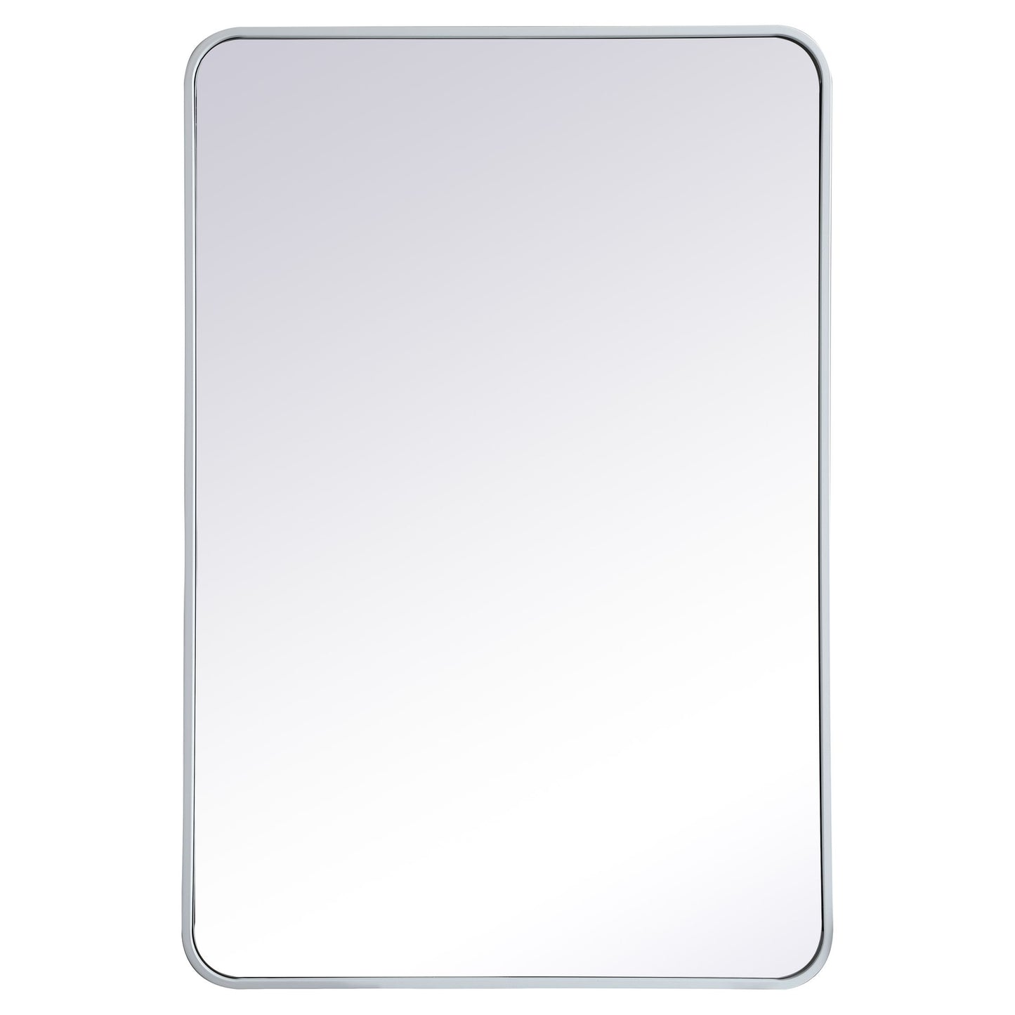 MR802740WH Evermore 27" x 40" Metal Framed Rectangular Mirror in White