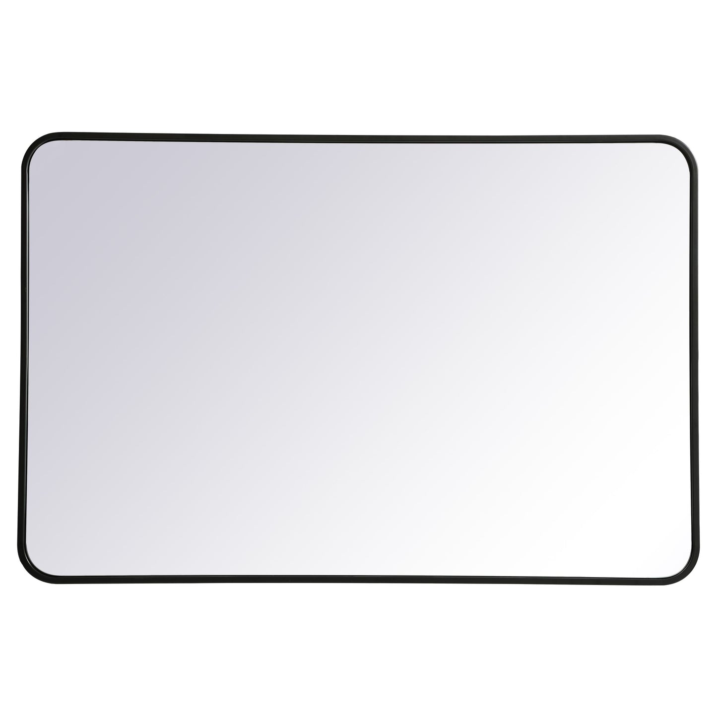 MR802842BK Evermore 28" x 42" Metal Framed Rectangular Mirror in Black
