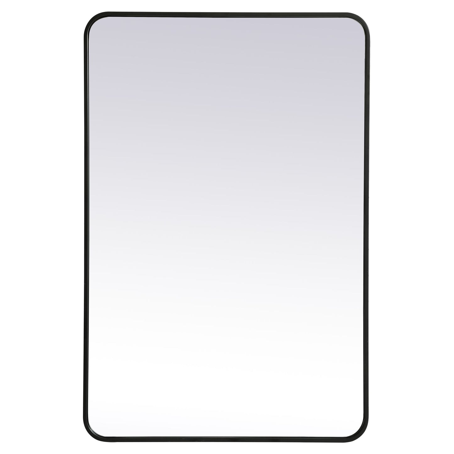 MR802842BK Evermore 28" x 42" Metal Framed Rectangular Mirror in Black