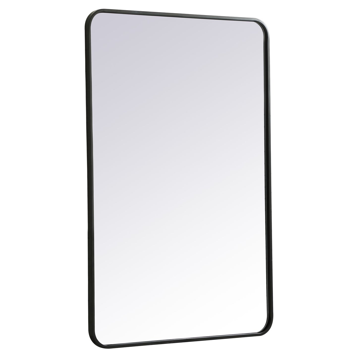 MR802842BK Evermore 28" x 42" Metal Framed Rectangular Mirror in Black