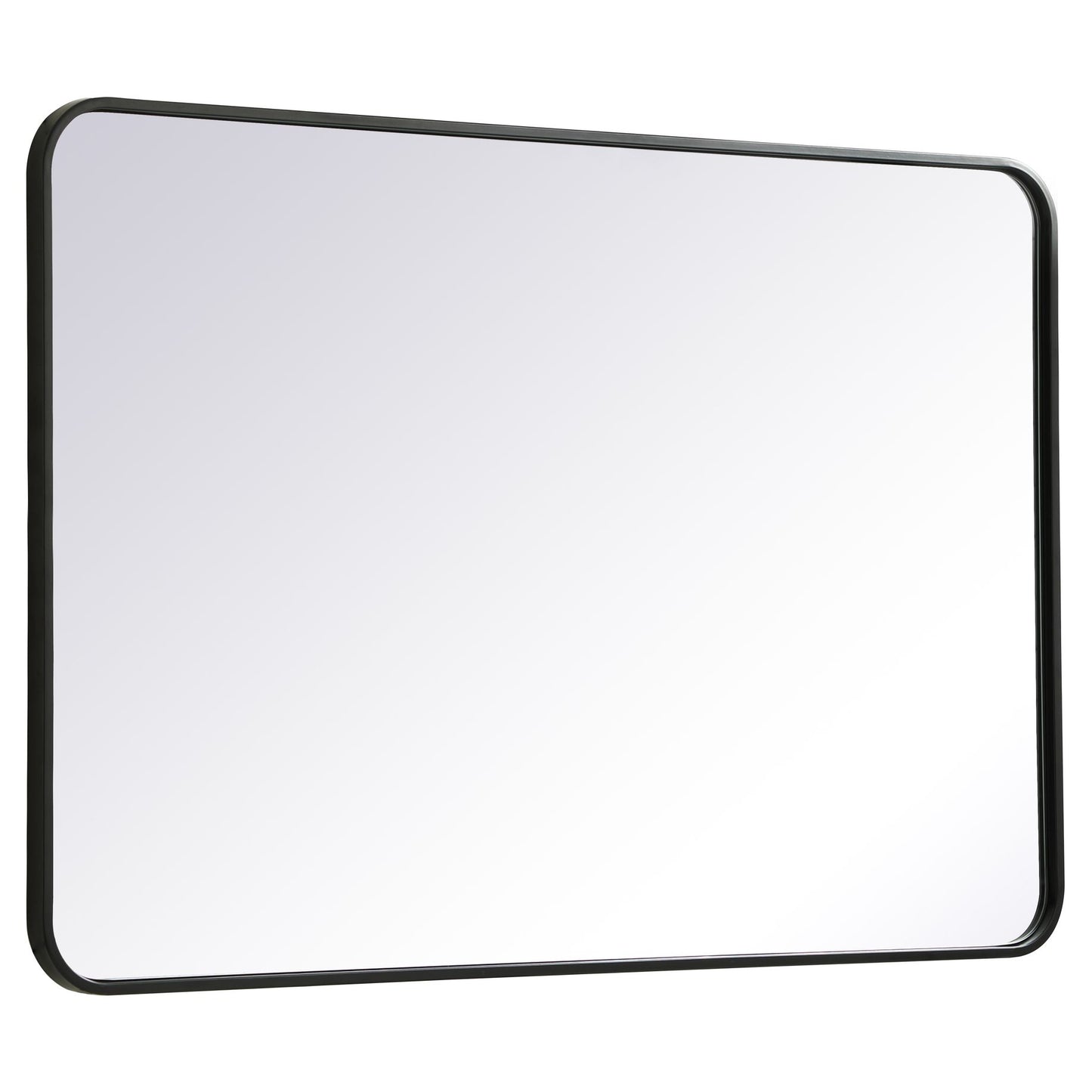 MR802842BK Evermore 28" x 42" Metal Framed Rectangular Mirror in Black