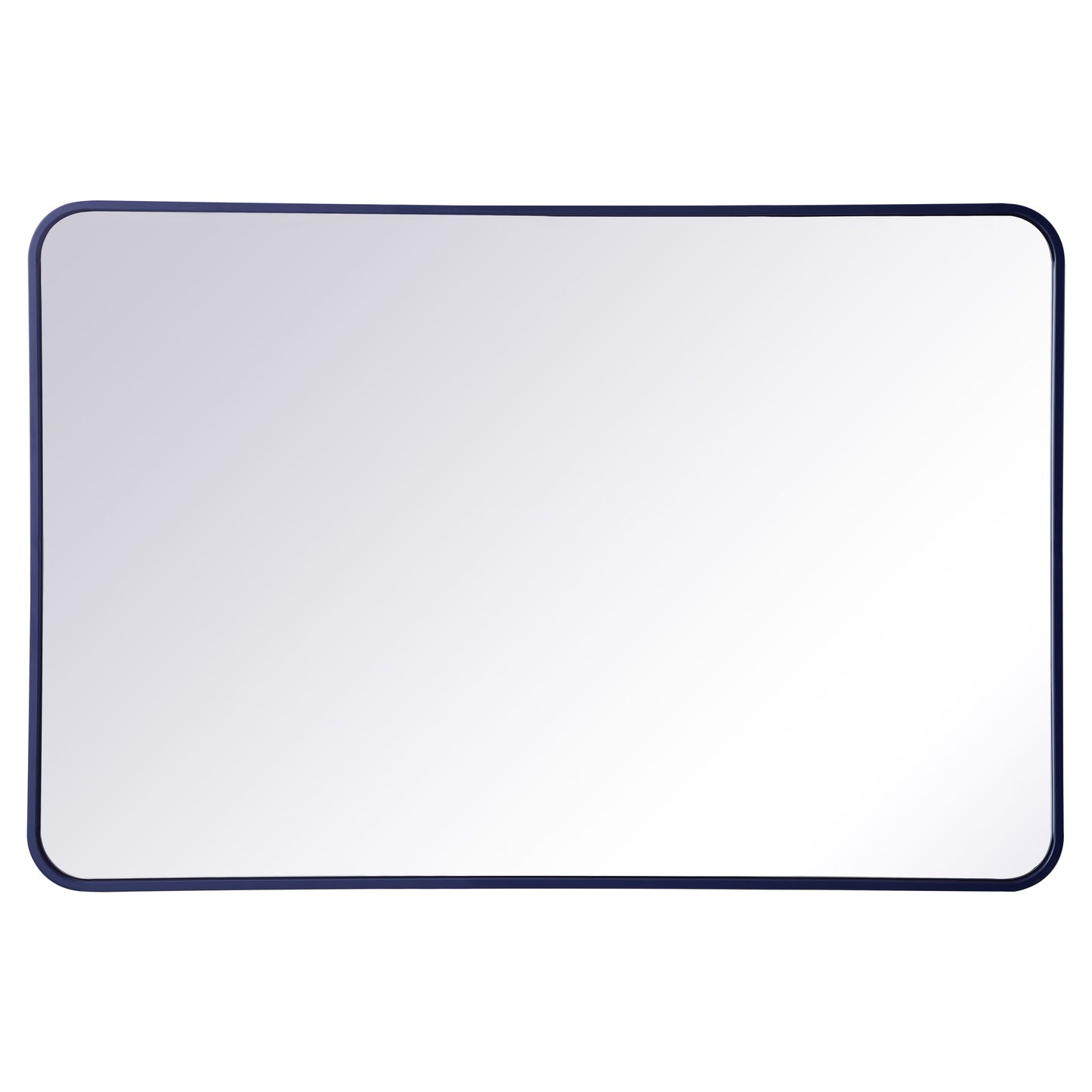 MR802842BL Evermore 28" x 42" Metal Framed Rectangular Mirror in Blue