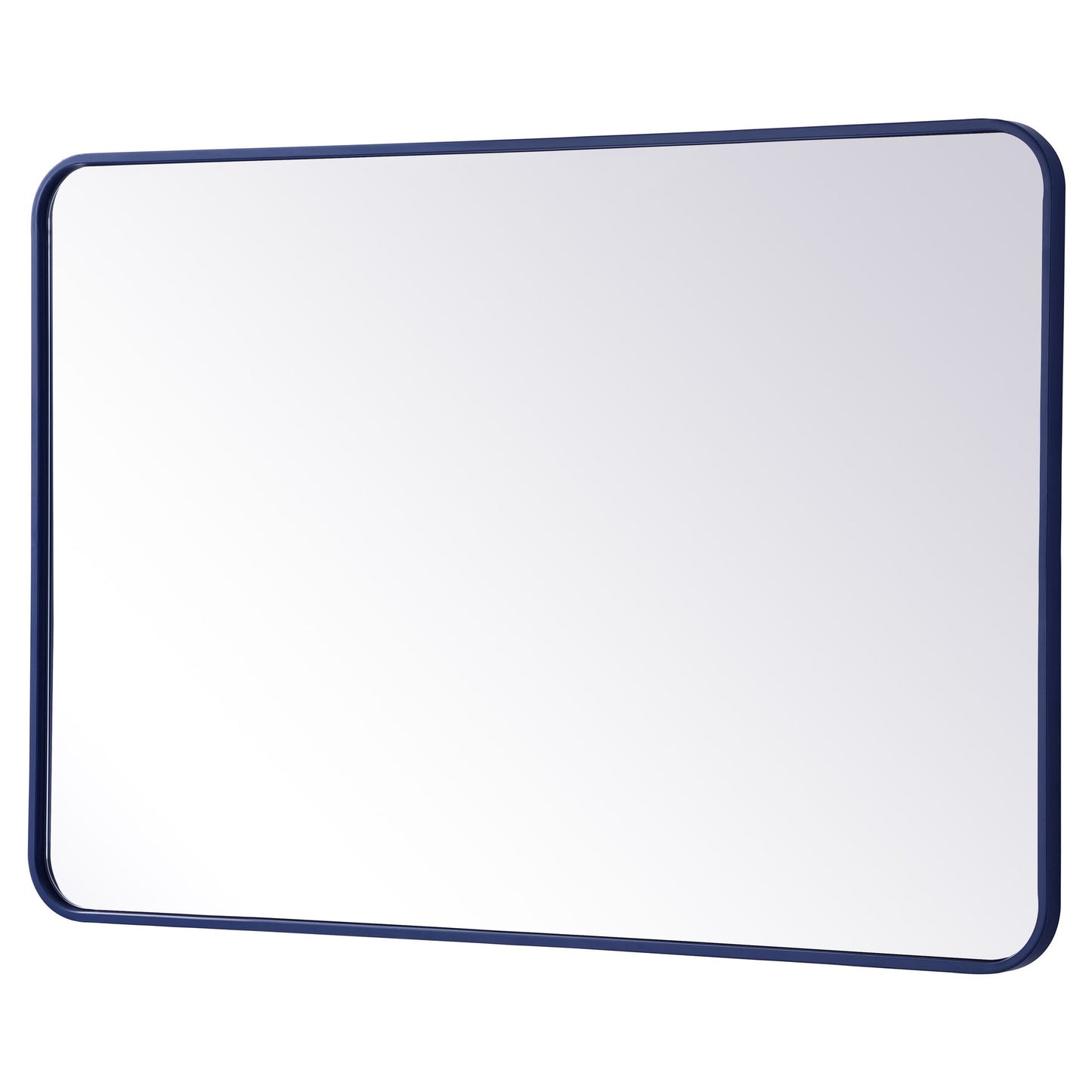 MR802842BL Evermore 28" x 42" Metal Framed Rectangular Mirror in Blue
