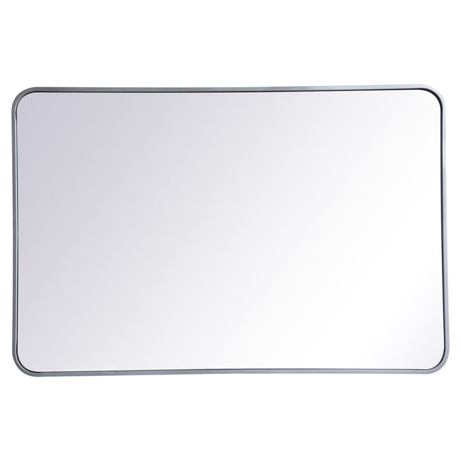 MR802842S Evermore 28" x 42" Metal Framed Rectangular Mirror in Silver