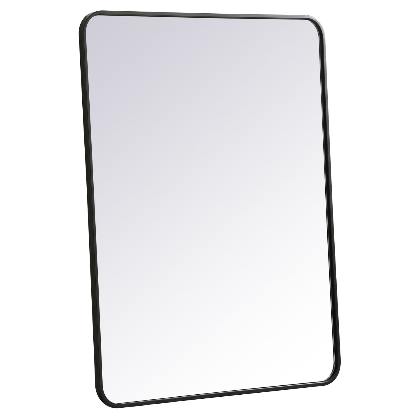 MR803040BK Evermore 30" x 40" Metal Framed Rectangular Mirror in Black