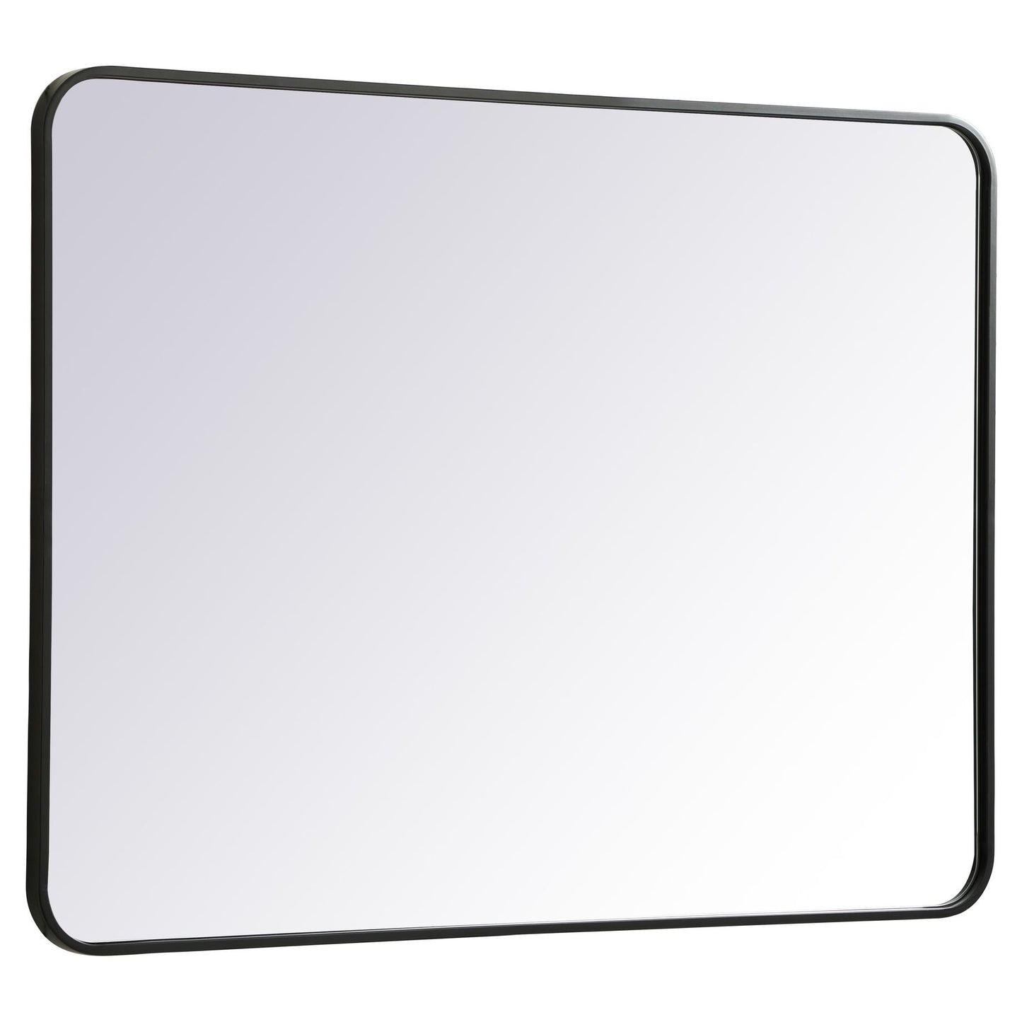 MR803040BK Evermore 30" x 40" Metal Framed Rectangular Mirror in Black
