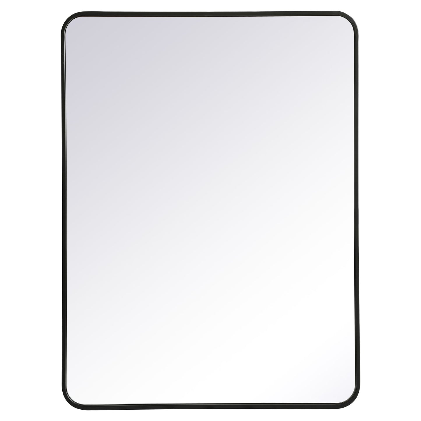 MR803040BK Evermore 30" x 40" Metal Framed Rectangular Mirror in Black