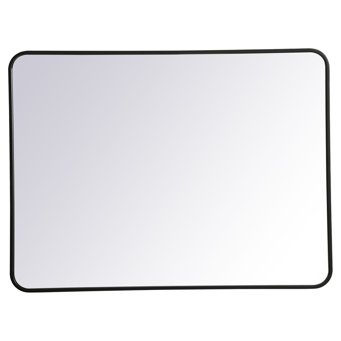 MR803040BK Evermore 30" x 40" Metal Framed Rectangular Mirror in Black